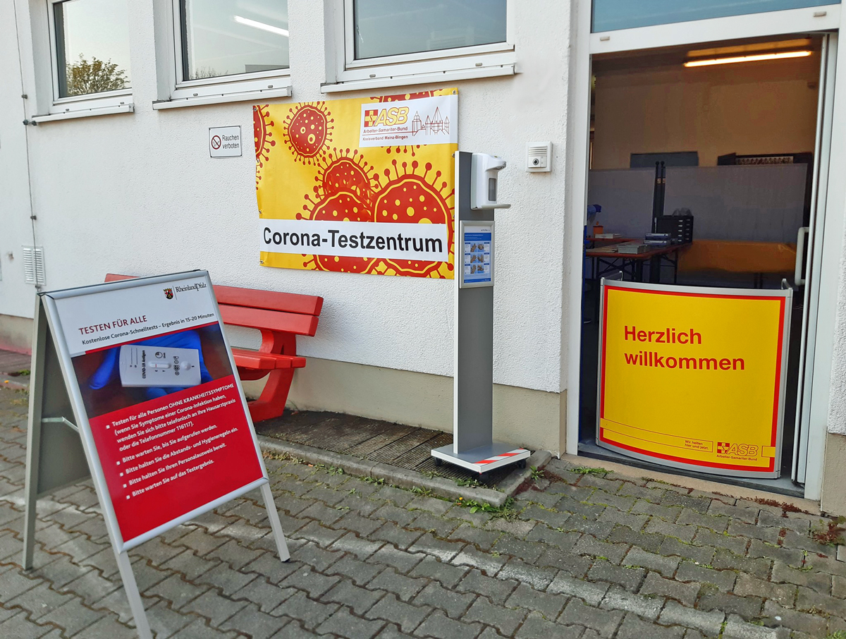 Corona-Schnelltest-Zentrum beim ASB Mainz-Bingen