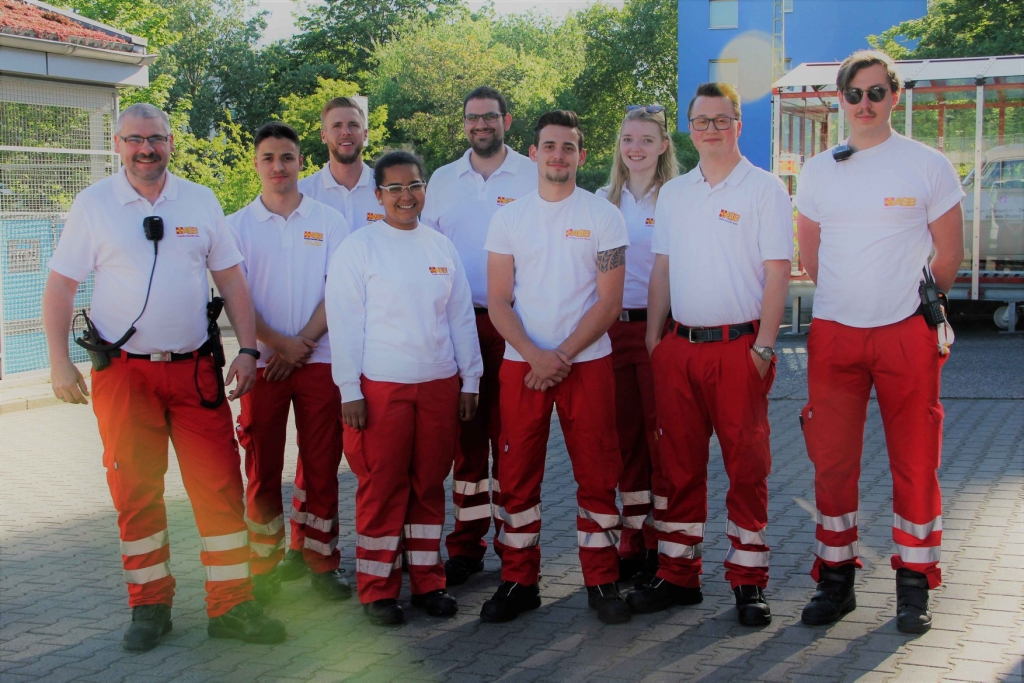 Das Team für den Sanitätsdienst beim Gutenberg Marathon 2018, ASB Mainz-Bingen